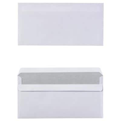 Enveloppes Niceday Sans fenêtre DL 220 (l) x 110 (h) mm Autocollante Blanc 75 g/m² 1 000 Unités