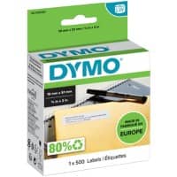 Étiquette universelle DYMO LW Authentique 11355 18432 Autocollantes Noir sur Blanc 19 x 51 mm 500 Étiquettes