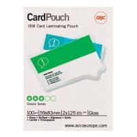 Pochette de plastification Card GBC Brillant 125 microns (2 x 125) Transparent 100 Unités