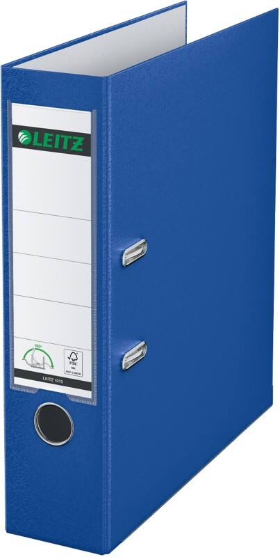 Classeur à levier Leitz Large 180° A4 82 mm Bleu foncé 2 Anneaux 1010 Plastique Lisse Portrait