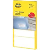 Spécial AVERY Zweckform 3344 Blanc 89 x 36 mm 80 Feuilles de 4 Étiquettes