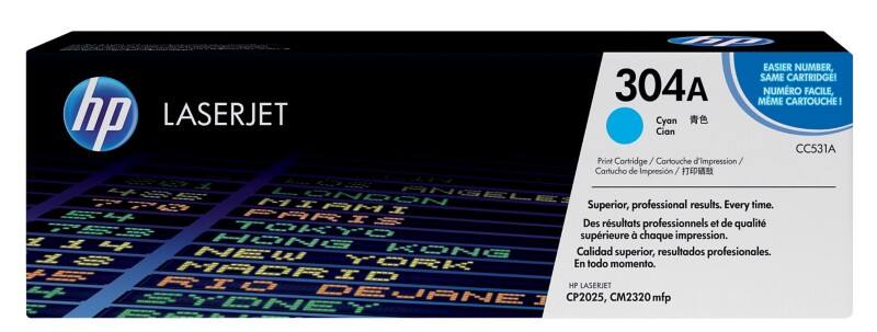 Toner HP 304A D'origine CC531A Cyan