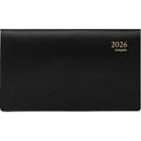 Agenda de poche Brepols Omniplan Genova 2026 A6 1 Semaine sur 2 pages Allemand, Anglais, Français, Italien, Néerlandais, Espagnol Noir 0,738,2058,01,2,0