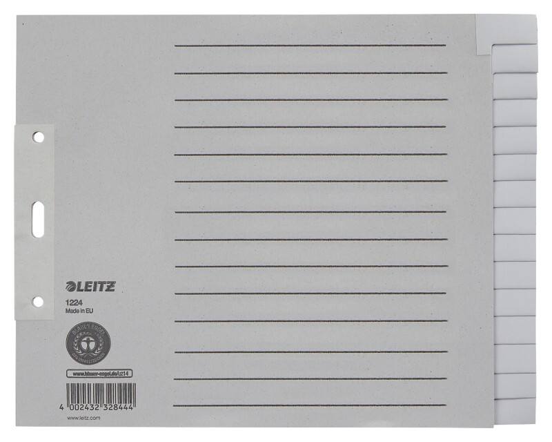 Intercalaires Vierge Leitz Recycled A5 Gris 15 intercalaires 100 g/m² Carton 3 Perforations 1224