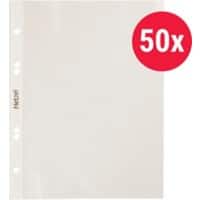 Pochette perforée Hetzel A6 Mat Transparent 75 microns PP (Polypropylène) Au-Dessus 11 Perforations 22318690 50 Unités