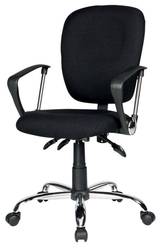 Siège de bureau Atlas Viking Realspace Mécanisme synchrone Tissu Accoudoirs fixes Siège réglable en hauteur Noir 110 kg