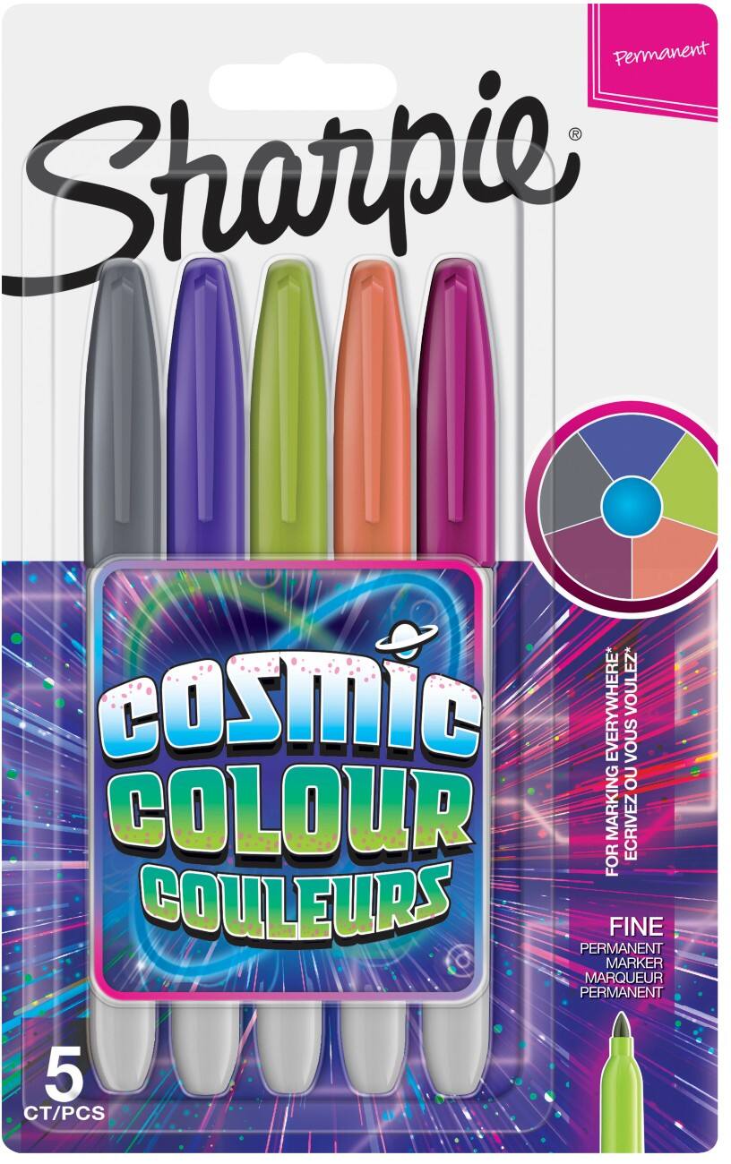 Marqueur permanent Sharpie Metal Barrel Pointe ronde 1.0 mm 5 Unités