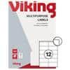 Étiquettes multifonctions Viking Autocollantes 96,5 x 42,3 mm Blanc 100 Feuilles de 12 Étiquettes