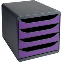Module de tiroirs Exacompta Big-Box Polystyrène Gris, violet A4+ 27,8 x 34,7 x 26,7 cm
