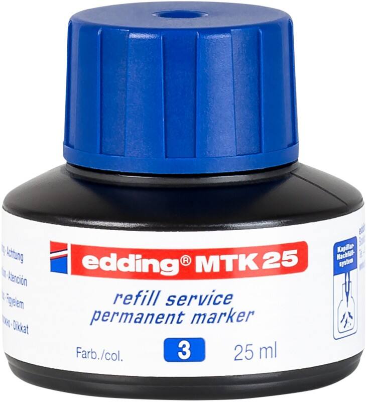 Recharge d'encre edding Bleu MTK25