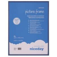 Cadre aluminium Niceday Bleu foncé 40 x 30 cm 2 unités