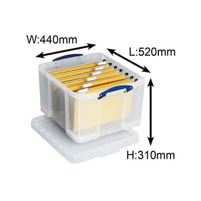 Really Useful Box Boîte de rangement 42CCB 42 l Transparent Plastique 44 x 52 x 31 cm