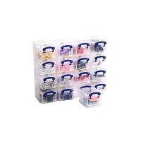 Module de rangement Really Useful Box 0.3LCORG 16 x 0,3 l Transparent Plastique 37,5 x 12,5 x 31 cm