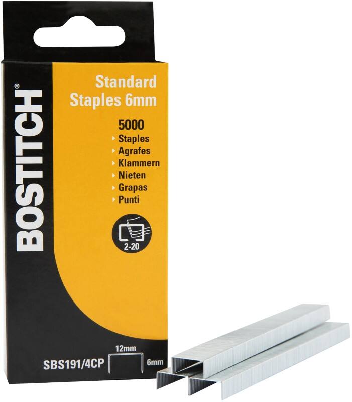 Agrafes Bostitch 24/6 SBS191/4CP Métal Argenté 5000 Agrafes