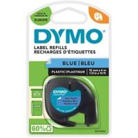 Ruban d’étiquettes Dymo D1 S0721650 / 91205 LetraTag d’origine Autocollant Bleu 12 mm x 4 m