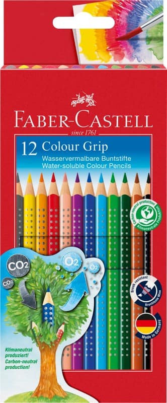 Crayons de couleur Faber-Castell Colour Grip Assortiment 12 Unités