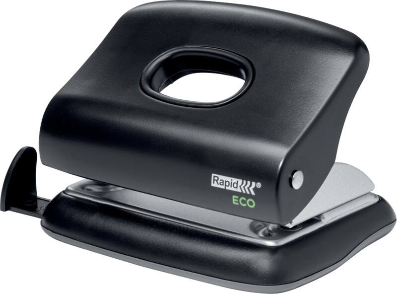 Perforateur Rapid ECO 24845300 2 trous plastique 74% recyclé 25 feuilles noir