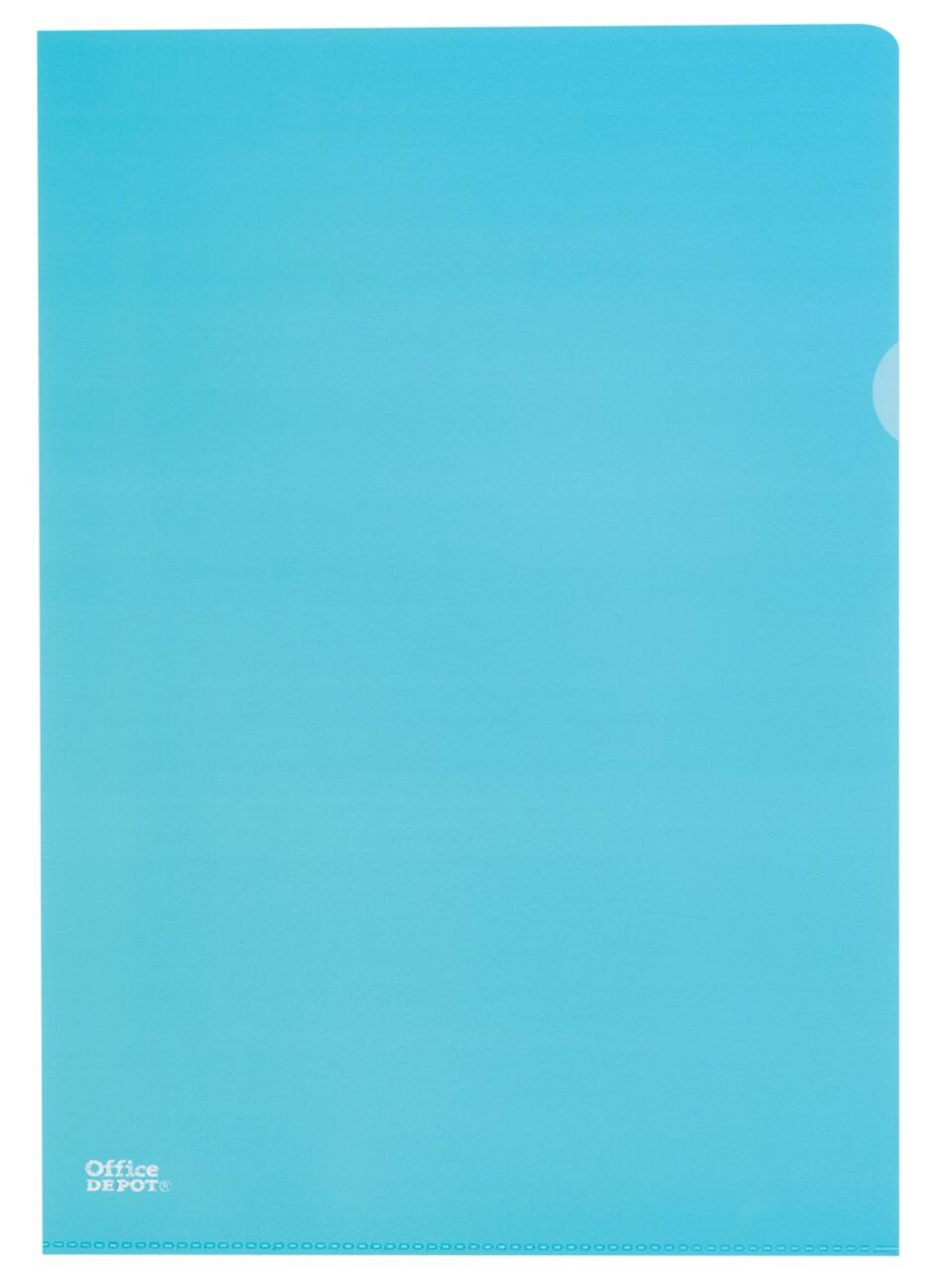 Pochettes en L Office Depot Deluxe A4 Bleu polypropylène 145 microns 25 unités