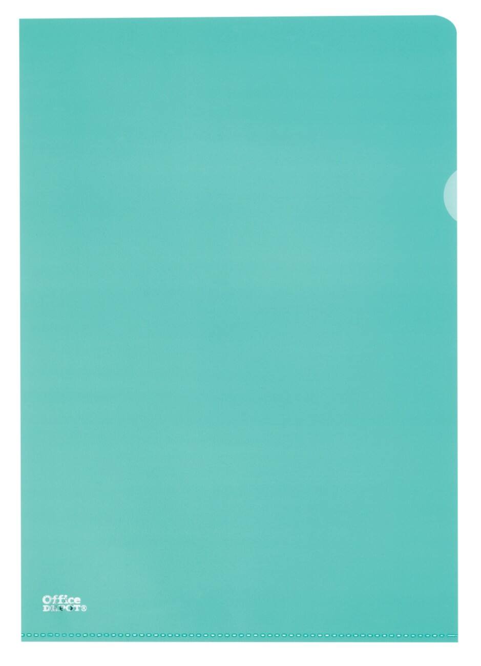 Pochettes en L Office Depot Flush A4 Vert polypropylène 145 microns 25 unités