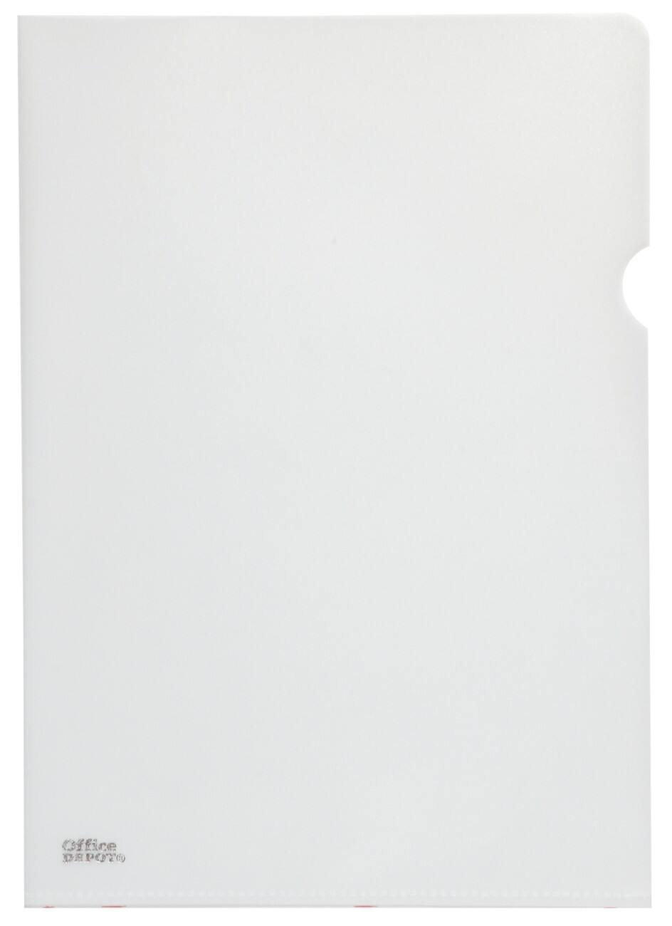 Pochettes coin Office Depot En L A4 Blanc cassé polypropylène 145 microns 25 unités