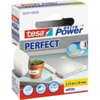 Rubans toilés tesa extra Power Perfect Blanc 19 mm (l) x 2,75 m (L) Tissu