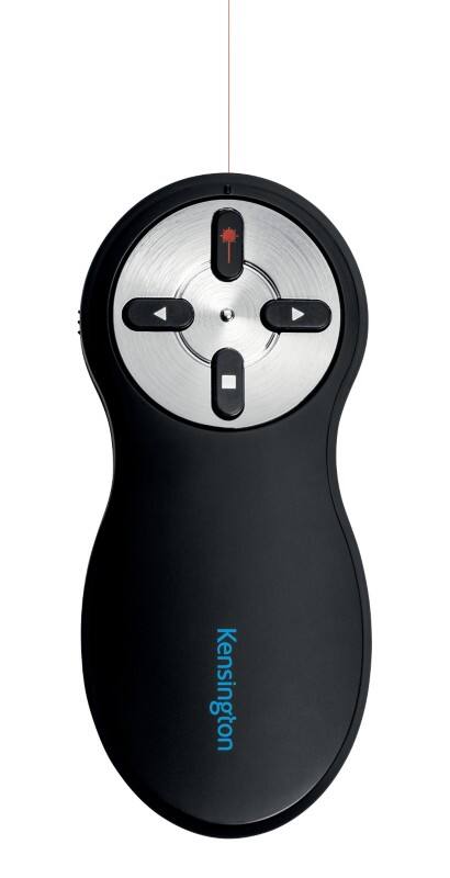 Pointeur de présentation sans fil Kensington 33374EU Avec laser rouge Portée 20 m Récepteur USB-A Noir
