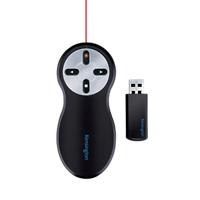 Pointeur de présentation sans fil Kensington 33374EU Avec laser rouge Portée 20 m Récepteur USB-A Noir