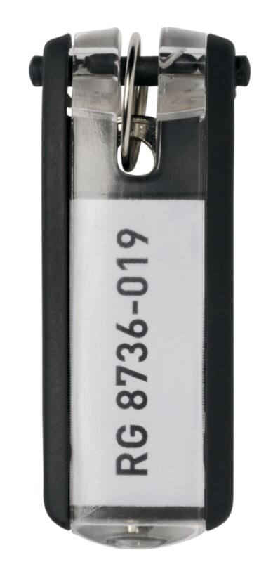 Porte-clés DURABLE KEY CLIP 25 x 65 mm Noir 6 Unités