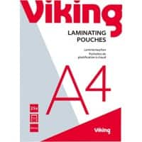 Pochette de plastification Viking A4 Brillant 75 microns (2 x 75) Transparent 25 Unités