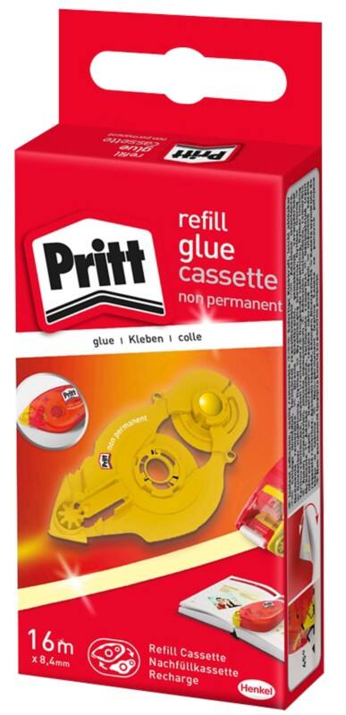 Recharge de roller de colle Pritt Rechargeable non permanente 0,84 x 84 x 14 cm 2111692 Jaune