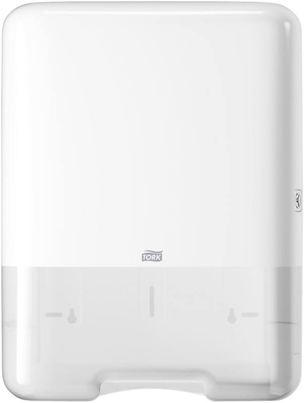 Distributeur d'essuie-mains pliés en Z et en C Tork H3 Plastique Blanc 33,3 x 13,6 x 43,9 cm