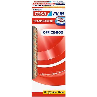 Ruban adhésif tesa tesafilm Office-Box Transparent 12 mm (l) x 33 m (L) PP (Polypropylène) 12 Rouleaux