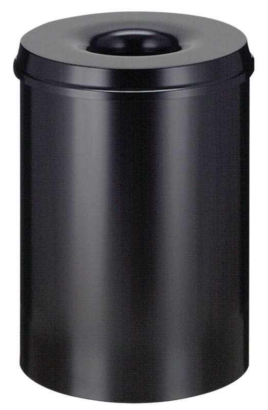 Poubelle anti-feu Vepa Bins 30 L Noir Acier inoxydable