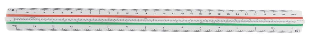 Règle à échelle de réduction Office Depot Plastique 30 cm 100-500