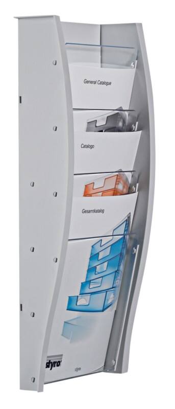 Présentoir mural styrodisplay A5 Styro Montage mural Gris clair 128-350,02801 20,9 x 10,4 x 57,7 cm