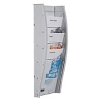 Présentoir mural styrodisplay A5 Styro Montage mural Gris clair 128-350,02801 20,9 x 10,4 x 57,7 cm