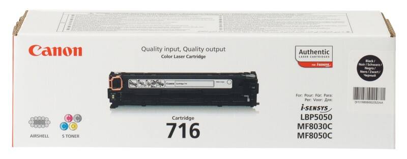 Toner 716BK D'origine Canon Noir