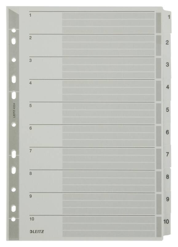 Intercalaires Leitz 160 g/m² A4 10 intercalaires