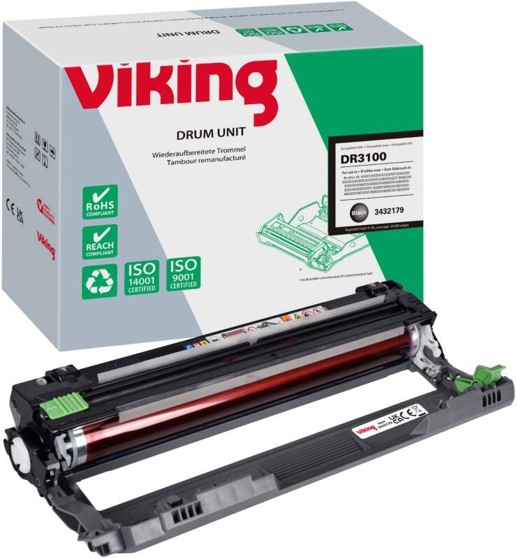 Tambour Viking Compatible pour Brother DR3100 Noir