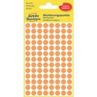 Pastilles autocollantes AVERY Zweckform 3178 Rond Adhésif Spécial Orange 4 Feuilles de 104 Étiquettes