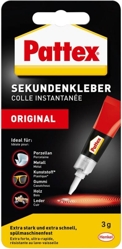 Colle instantanée Pattex Permanente Liquide Transparent 321497 3g