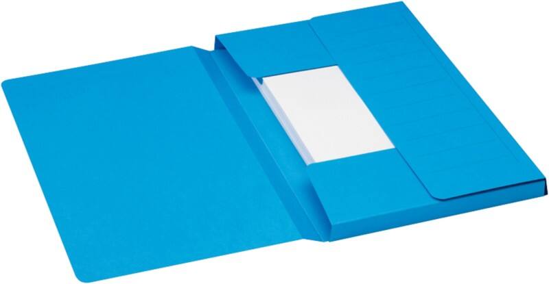 Farde à 3 rabats Djois Secolor A4 Bleu 225 gr Carton sans chlore et sans acide 25 x 36 cm