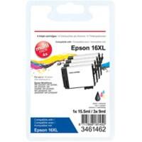 Cartouche jet d'encre Office Depot Compatible Epson 16XL Cyan, magenta, jaune, noir C13T16364012 4 Unités