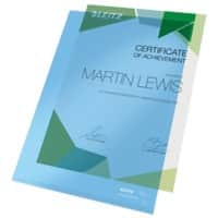 Leitz Super Premium Pochettes coin A4 Bleu PVC (Polychlorure de vinyle) 150 microns 100 Unités