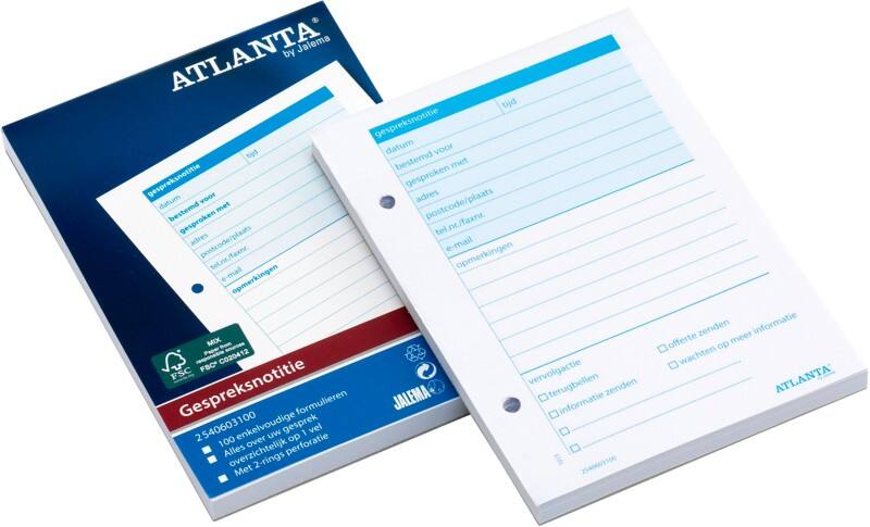 Formulaires professionnels (NL) Djois Atlanta A5406-031 Blanc A6 10,5 x 14,8 cm 50 feuilles
