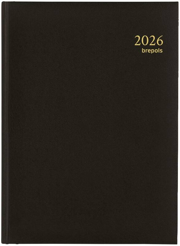 Agenda Brepols Euro Lima 2026 Spécial 1 Jour par page Allemand, Anglais, Français, Néerlandais, Italien, Espagnol Noir 0,224,1256,01,6,0