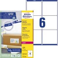 Étiquettes d’adresse Avery L7166-100 Autocollantes 99,1 x 93,1mm Blanc 100 Feuilles de 6 Étiquettes