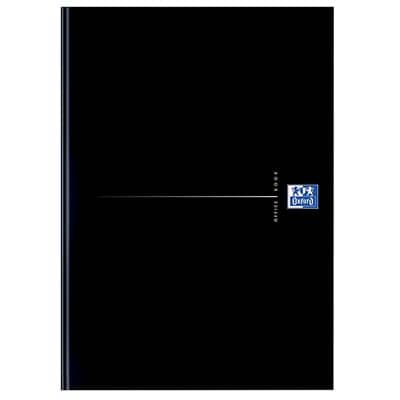 Cahier rembordé OXFORD Office Essentials A5 Noir Couverture en carte Quadrillé 96 feuilles