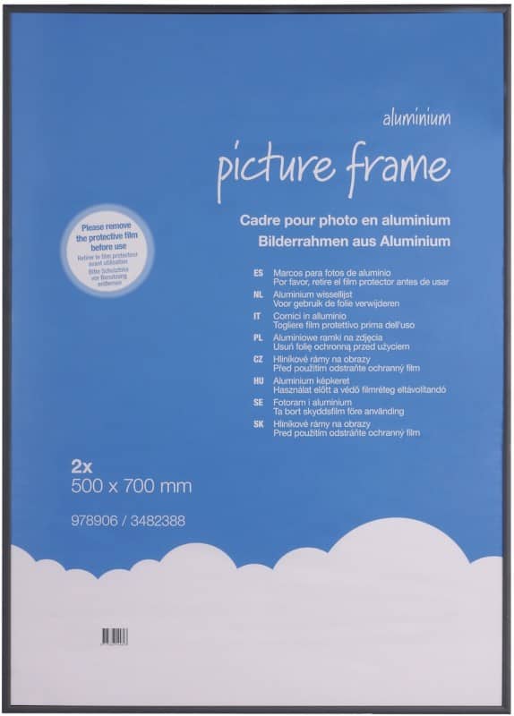 Cadre photo Viking Noir Aluminium 3482388 70 (L) x 50 (H) cm 978906 2 Unités