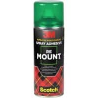 Colle en spray 3M ReMount Repositionnable Transparent Aérosol de 400 ml